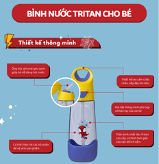 SET HỘP CƠM TRƯ/ĐỒ ĂN VẶT, TÚI ĐỰNG HỘP CƠM VÀ BÌNH NƯỚC PHIÊN BẢN SPIDEY CHO BÉ - B.BOX