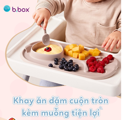 KHAY ĂN DẶM CUỘN TRÒN KÈM MUỖNG TIỆN LỢI CHO BÉ- B.BOX
