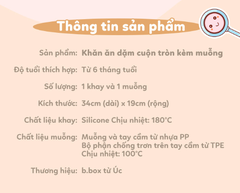 KHAY ĂN DẶM CUỘN TRÒN KÈM MUỖNG TIỆN LỢI CHO BÉ- B.BOX
