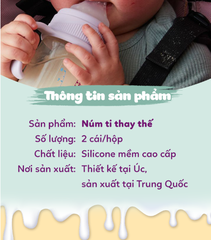 BỘ 2 NÚM TI THAY THẾ BÌNH SỮA - B.BOX