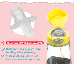 BỘ 2 VÒI HÚT THAY THẾ TIỆN DỤNG CHO BÌNH NƯỚC VÒI SILICONE 450ML - B.BOX