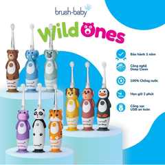 BÀN CHẢI ĐIỆN SÓNG ÂM KÈM SẠC WILDONES - BRUSH-BABY