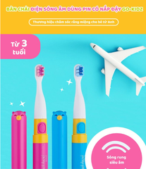 BÀN CHẢI ĐIỆN SÓNG ÂM DÙNG PIN CÓ NẮP ĐẬY GO-KIDZ - BRUSH-BABY