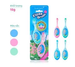 BỘ 2 BÀN CHẢI ĐÁNH RĂNG CHO BÉ FLOSSBRUSH TỪ 0-3 TUỔI - BRUSH-BABY