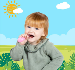 BỘ 2 BÀN CHẢI ĐÁNH RĂNG CHO BÉ FLOSSBRUSH TỪ 0-3 TUỔI - BRUSH-BABY