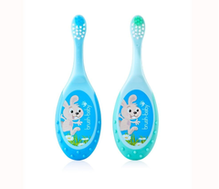 BỘ 2 BÀN CHẢI ĐÁNH RĂNG CHO BÉ FLOSSBRUSH TỪ 0-3 TUỔI - BRUSH-BABY
