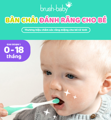 BÀN CHẢI ĐÁNH RĂNG CHO BÉ TỪ 0-18 THÁNG - BRUSH-BABY