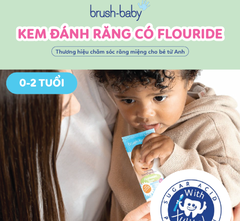COMBO 12 KEM ĐÁNH RĂNG CHỨA FLOURIDE 50ML CHO BÉ Ở MỌI ĐỘ TUỔI - BRUSH-BABY