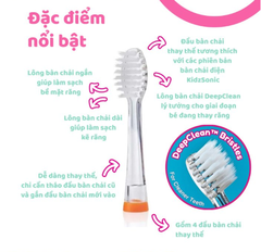 BỘ 4 ĐẦU BÀN CHẢI THAY THẾ CHO BÀN CHẢI ĐIỆN BABYSONIC TỪ 3 TUỔI - BRUSH-BABY