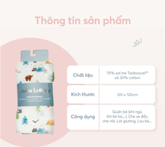 CHĂN ĐA NĂNG SỢI TRE THOÁNG KHÍ CHO BÉ - LOULOU LOLLOPOP