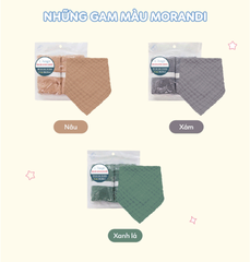 YẾM TAM GIÁC VẢI BÔNG 6 LỚP 28X28CM (SET 2 CÁI) - L'ANGE