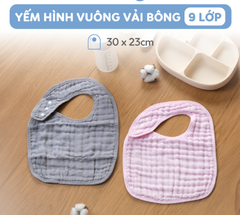 YẾM HÌNH VUÔNG VẢI BÔNG 9 LỚP 60X23CM (SET 2 CÁI) - L'ANGE