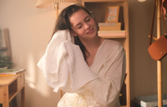 KHĂN QUẤN Ủ TÓC/ KHĂN LAU TÓC/ KHĂN TẮM VẢI BÔNG 6 LỚP 55X90CM - L'ANGE