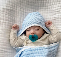 KHĂN TẮM/KHĂN QUẤN/CHĂN ĐẮP CÓ NÓN 6 LỚP 80X80CM- L'ANGE