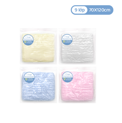 KHĂN TẮM/KHĂN QUẤN/CHĂN ĐẮP VẢI BÔNG 9 LỚP 70X120CM- L'ANGE