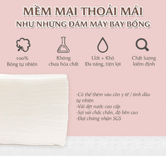 KHĂN VẢI KHÔ ĐA NĂNG CHO MẸ VÀ BÉ BỊCH 100 MIẾNG- L'ANGE