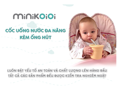 CỐC UỐNG NƯỚC KÈM ỐNG HÚT VÀ NẮP ĐẬY ĐA NĂNG - MINIKOIOI