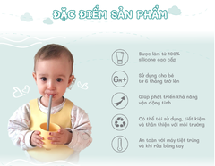 SET CỌ RỬA VÀ ỐNG HÚT SILICONE - MINIKOIOI