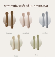 SET 2 THÌA SILICON KHỞI ĐẦU KÈM HỘP ĐỰNG