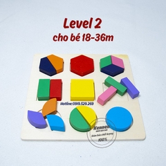 Bộ xếp khối montessori bé từ 1-3 tuổi LOẠI ĐẸP