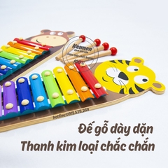 Đàn 7 sắc cầu vồng - giáo cụ Montessori LOẠI ĐẸP