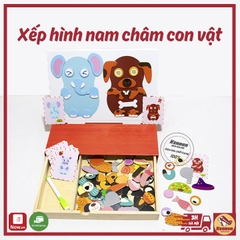 Ghép hình nam châm theo mẫu thẻ các chủ đề