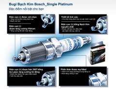 Bugi Toyota Vios, Altis, Camry (2012-2014) giắc 16 chân ngắn chính hãng Bosch Single Platinum FR7DPP30X (0242236616)
