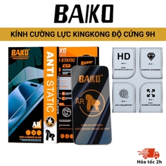 Cường lực iphone KINGKONG BAIKO chắn bụi loa 9H siêu mượt siêu bền cho Iphone 15 14 13 12 11 Pro max 7 8 Plus Xr Xs x