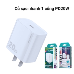 Bộ sạc nhanh PD20W U127 U126 Cổng Type C 20W, sạc cho điện thoại dòng iph XS Max 11 12 13 14 Promax Samsung Oppo LG