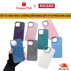 Ốp điện thoại chống bẩn từ tính loại xịn có viền camera kim loại màu titan tự nhiên P10 KOLEAD13 14 15 Pro 15 Promax