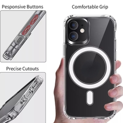 Ốp lưng từ tính trong suốt iphone KOLEAD P12 chống sốc sạc không dây 7 8 plus X XS XSMAX 11 12 13 14 15 PRO PROMAX PLUS