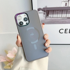 Ốp điện thoại chống bẩn từ tính loại xịn có viền camera kim loại màu titan tự nhiên P10 KOLEAD13 14 15 Pro 15 Promax