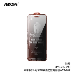 Kính cường lực KingKong WEKOME WTP-081 loại mới nhất 9H full màn - trong suốt/chống nhìn trộm - cho iph 15 15Pro 15Promax