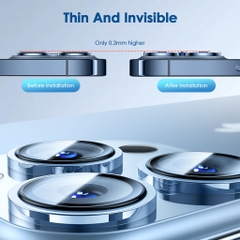 Bộ dán bảo vệ Camera viền kim loại KOLEAD ZC-R1 cho iphone 11 12 13 14 15 pro max plus bảo vệ từng ống kính