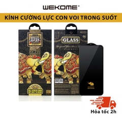 Kính cường lực voi Elephant 9D bảo vệ cạnh viền hộp sắt chính hãng WEKOME 018 019 cho Iphone