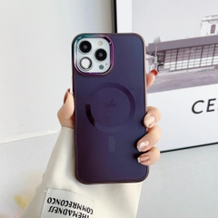 Ốp điện thoại chống bẩn từ tính loại xịn có viền camera kim loại màu titan tự nhiên P10 KOLEAD13 14 15 Pro 15 Promax