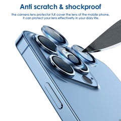 Bộ dán bảo vệ Camera viền kim loại KOLEAD ZC-R1 cho iphone 11 12 13 14 15 pro max plus bảo vệ từng ống kính