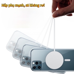 Ốp lưng từ tính trong suốt iphone KOLEAD P12 chống sốc sạc không dây 7 8 plus X XS XSMAX 11 12 13 14 15 PRO PROMAX PLUS