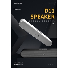 Loa bluetooth mini WEKOME D11 V5.0 hỗ trợ USB thẻ nhớ Jack 3.5 kết nối tivi máy tính
