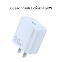 Bộ sạc nhanh PD20W U127 U126 Cổng Type C 20W, sạc cho điện thoại dòng iph XS Max 11 12 13 14 Promax Samsung Oppo LG