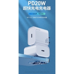 Bộ sạc nhanh PD20W U127 U126 Cổng Type C 20W, sạc cho điện thoại dòng iph XS Max 11 12 13 14 Promax Samsung Oppo LG