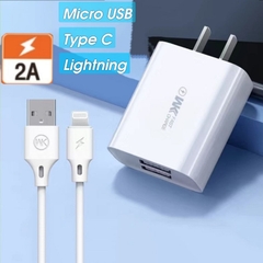 BỘ CỦ SẠC HỖ TRỢ SẠC NHANH CỦ SẠC + DÂY MAXSPEED WEKOME WP-U5685000 DÀNH CHO MÁY android , iphone