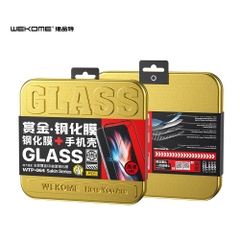 Kính cường lực Kingkong WEKOME iP trong suốt, chống nhìn trộm HD hộp sắt Khỉ dán full cho IP12 - 13pro