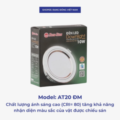 Đèn Led Âm Trần Đổi Màu Rạng Đông, Mắt Trâu Downlight, 8W,10W,12W, lỗ trần 90, 110 MODEL