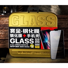 Kính cường lực Kingkong WEKOME iP trong suốt, chống nhìn trộm HD hộp sắt Khỉ dán full cho IP12 - 13pro