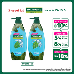 Bộ 2 Dầu gội Palmolive kèm xả 2-trong-1 chiết xuất thiên nhiên 600ML - Dầu Bạc hà