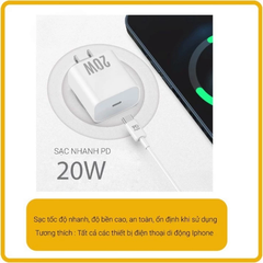 Bộ Củ Cáp Sạc Nhanh PD C15 20W chuẩn dòng KOLEAD An Toàn Ổn Định - Bảo Vệ Thiết Bị - Không Nóng Máy