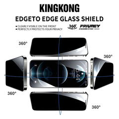 Kính cường lực KINGKONG K12 chống nhìn trộm 360 độ, chống trầy xước, bảo vệ camera 11 12 13 14 15 16 Pro Plus Promax.