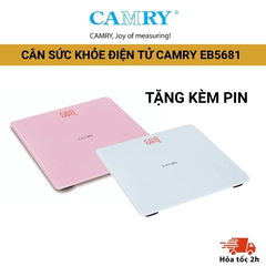 Cân điện tử CAMRY EB5681 cao cấp, cân sức khỏe trọng lượng 150kg có màn led hiển thị nhiều màu sắc lựa chọn