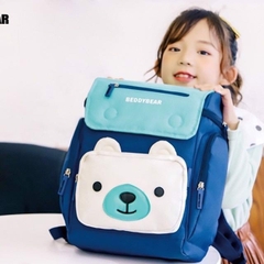 Balo Chống Gù BEDDYBEAR Cho Bé Tiểu Học Thỏ Pipi Màu Xanh Trắng XS-XANHTRANG